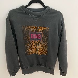 Anine bing cheetah washed sweatshirts